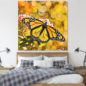  Monarch Butterfly Garden Art Canvas Afdruk (Insitu (Slaapkamer))