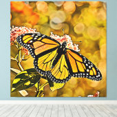  Monarch Butterfly Garden Art Canvas Afdruk (Insitu (Houten vloer))