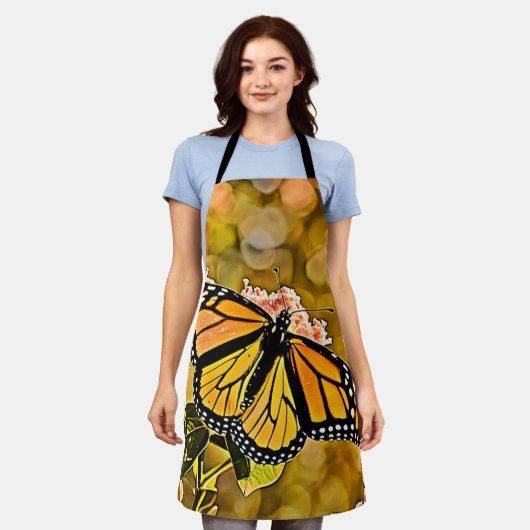 Monarch Butterfly Garden Art Schort (Gedragen)