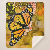 Monarch Butterfly Garden Art Sherpa Deken (Voorkant)