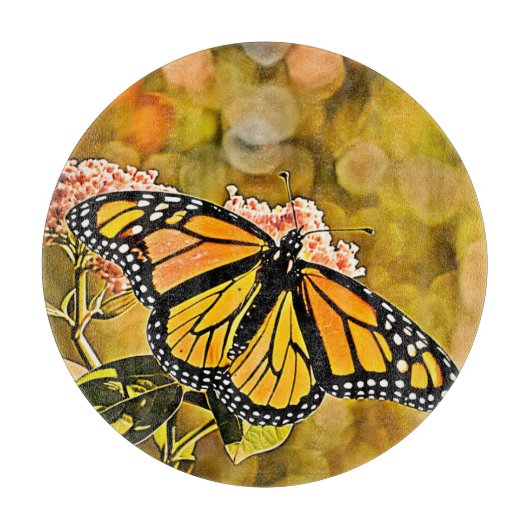 Monarch Butterfly Garden Art Snijplank (Voorkant)