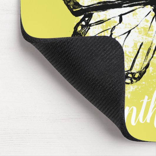 Monarch Butterfly Geel Inspirerend Muismat (Hoek)