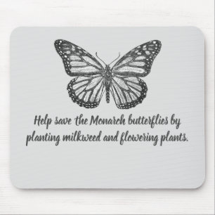 Monarch butterfly gel mouse pad muismat