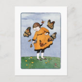 Monarch Butterfly Girl Briefkaart (Voorkant)