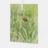 Monarch Butterfly Glas Ornament (Voorkant links)
