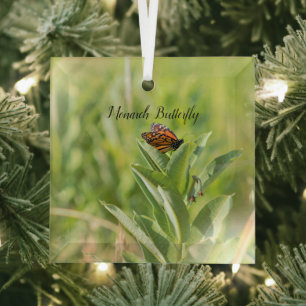 Monarch Butterfly Glas Ornament