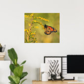 Monarch Butterfly Goldenrod Poster (Thuiskantoor)
