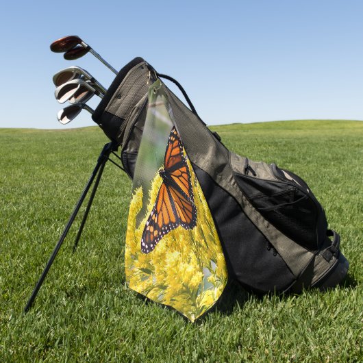 Monarch Butterfly Golf Towel Golfhanddoek (Groen)