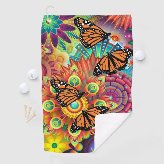 Monarch Butterfly Golfhanddoek (Insitu)