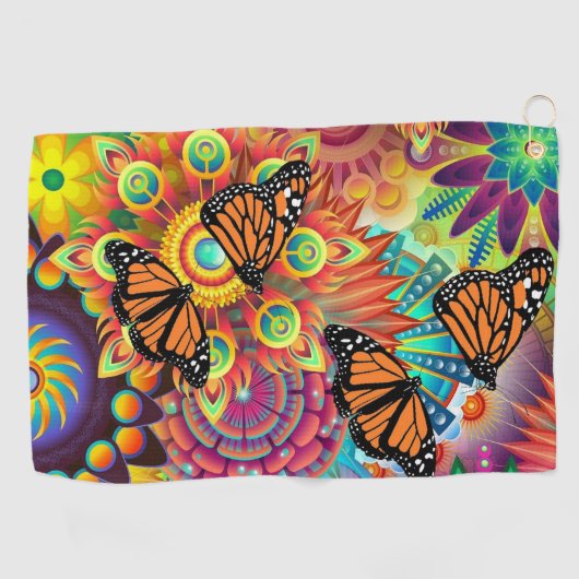 Monarch Butterfly Golfhanddoek (Horizontaal)