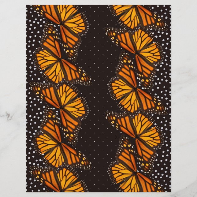Monarch Butterfly Gotted Swiss Arts & Craft Paper (Voorkant)
