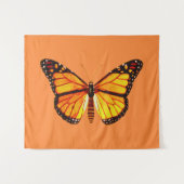 Monarch Butterfly, gouden Sinaasappel en zwart Wandkleed (Voorkant (horizontaal))