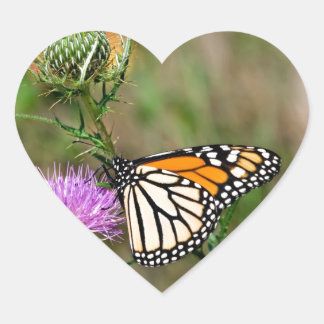 Monarch Butterfly Hart Sticker