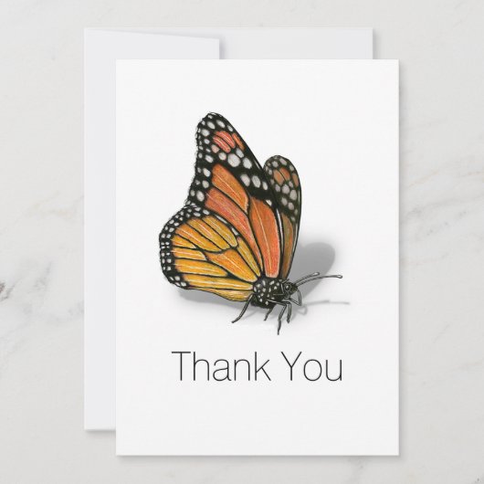 Monarch Butterfly Hartelijk dank Bedankkaart (Voorkant)
