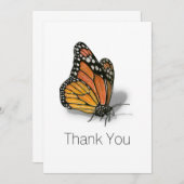Monarch Butterfly Hartelijk dank Bedankkaart (Voorkant / Achterkant)