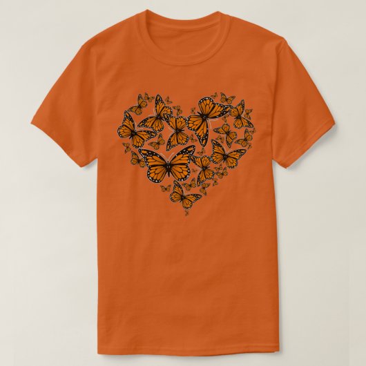 Monarch Butterfly Heart Monarch Butterfly Caterpil T-shirt (Design voorkant)