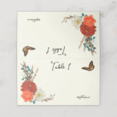 Monarch Butterfly Herfst Floral Ivoor Plaatskaartje (Buitenkant ongevouwen)