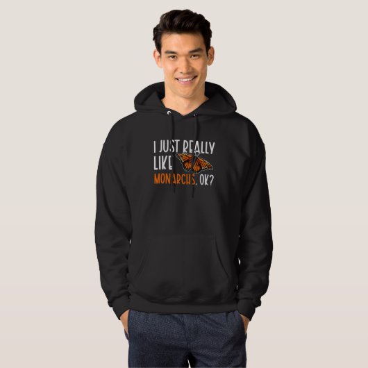 Monarch Butterfly I Just Really Like Monarchs Ento Hoodie (Voorkant volledig)