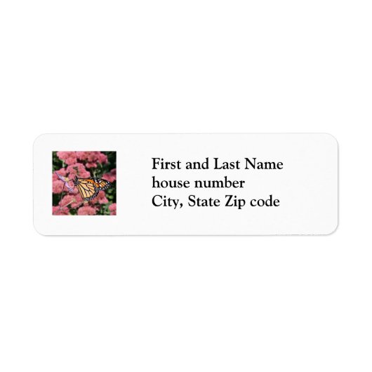 Monarch Butterfly I Return Address Label (Voorkant)