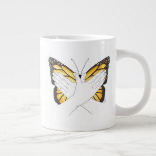 Monarch Butterfly in ASL Grote Koffiekop
