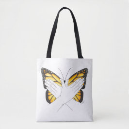 Monarch Butterfly in ASL Tote Bag