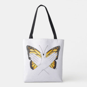 Monarch Butterfly in ASL Tote Bag