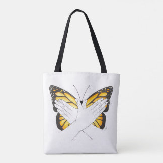 Monarch Butterfly in ASL Tote Bag