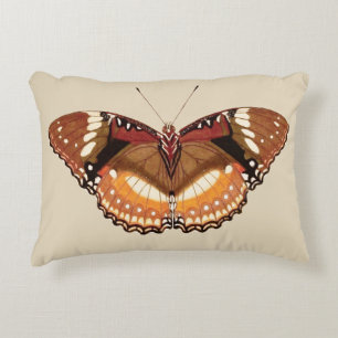 Monarch Butterfly in Brown, Rust and Cream Accent Kussen
