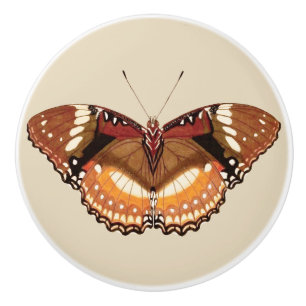 Monarch Butterfly in Brown, Rust and Cream Keramische Knop
