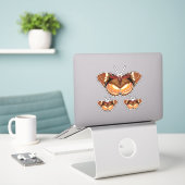 Monarch Butterfly in Brown, Rust and Cream Sticker (Laptop op bureau)