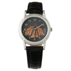 Monarch Butterfly in de sleutel van het Sinaasappe Horloge