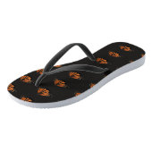 Monarch Butterfly in de sleutel van het Sinaasappe Teenslippers (Schuin)