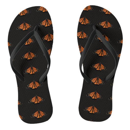 Monarch Butterfly in de sleutel van het Sinaasappe Teenslippers (Voetbed)