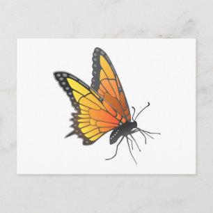 Monarch Butterfly in vlucht Briefkaart