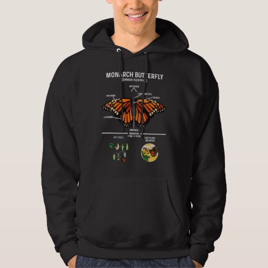 Monarch Butterfly Insect Collector Entomologist 9 Hoodie (Voorkant)
