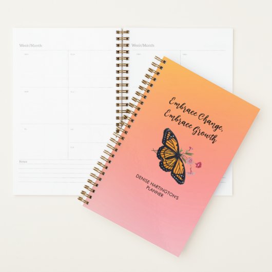  Monarch Butterfly Inspirerend Persoonlijk Planner (Display)