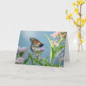 Monarch Butterfly - Inspirerend Wenskaart Kaart (Gele Bloem)