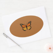 Monarch Butterfly Joy Ovale Sticker (Envelop)