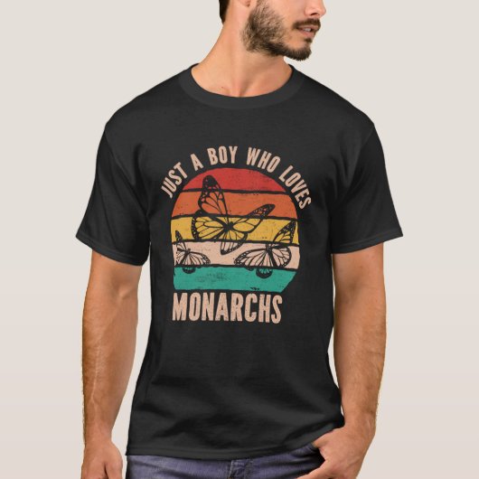 Monarch Butterfly Just A Boy Who Loves Monarchs T-shirt (Voorkant)