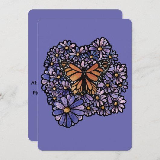 Monarch Butterfly Kaart (Voorkant / Achterkant)