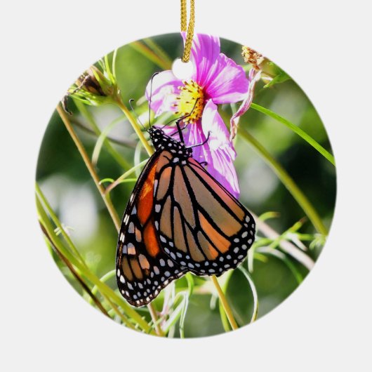 Monarch Butterfly Keramisch Ornament (Voorkant)