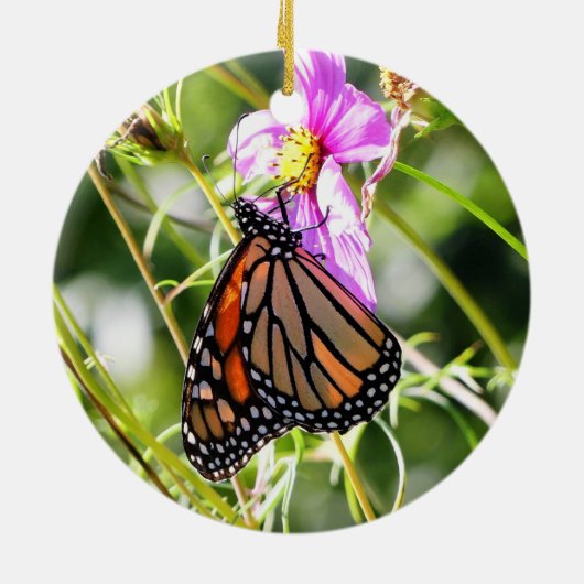 Monarch Butterfly Keramisch Ornament (Achterkant)