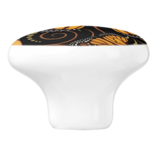 Monarch Butterfly Keramische Knop (Zijkant)