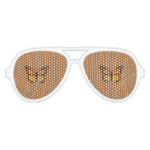 Monarch Butterfly-kleuren Aviator Zonnebril (Voorkant)