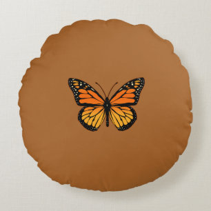 Monarch Butterfly-kleuren Rond Kussen