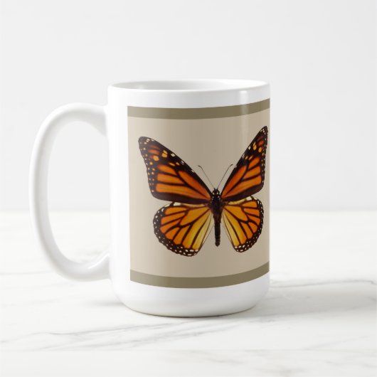 Monarch Butterfly Koffiemok (Links)