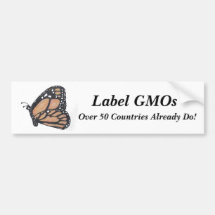 Monarch Butterfly "Label ggo's" Bumpersticker