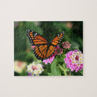 Monarch Butterfly, Lantana Flowers.Puzzle Legpuzzel