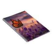 Monarch Butterfly Lavender Notitieboek (Rechterzijde)