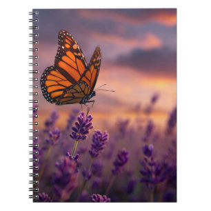 Monarch Butterfly Lavender Notitieboek